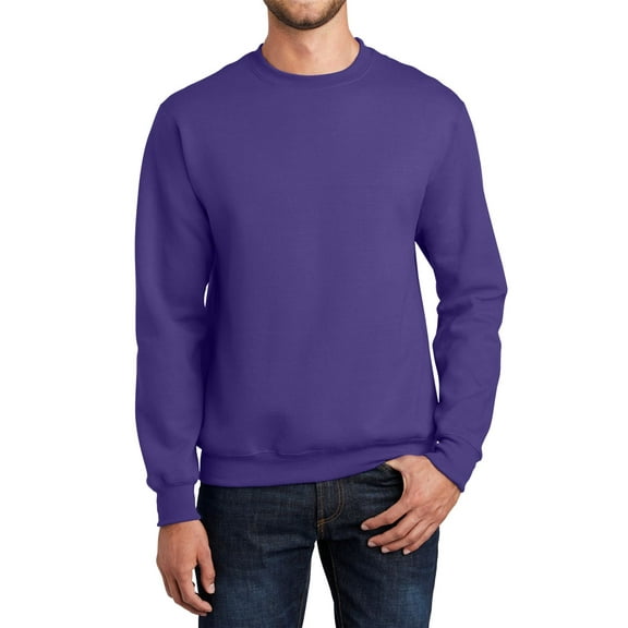 JustBlanks Fleece Crewneck Sweatshirt Pullover Long Sleeve Ribbed Cuffs and Hem Soft Midweight Fabric