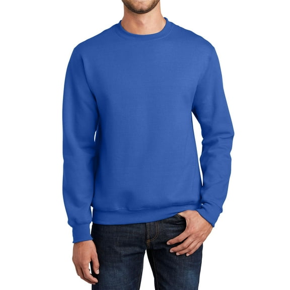 JustBlanks Fleece Crewneck Sweatshirt Pullover Long Sleeve Ribbed Cuffs and Hem Soft Midweight Fabric