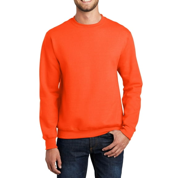 JustBlanks Fleece Crewneck Sweatshirt Pullover Long Sleeve Ribbed Cuffs and Hem Soft Midweight Fabric