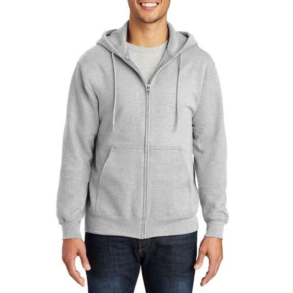 JustBlanks Essential Fleece Full Zip Hoodie 9 oz 50 Cotton 50 Polyester