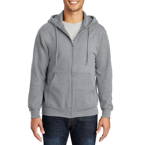 JustBlanks Essential Fleece Full Zip Hoodie 9 oz 50 Cotton 50 Polyester