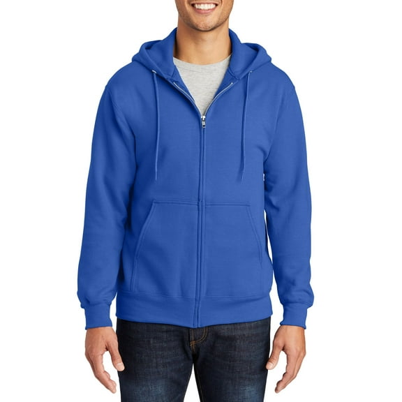 JustBlanks Essential Fleece Full Zip Hoodie 9 oz 50 Cotton 50 Polyester