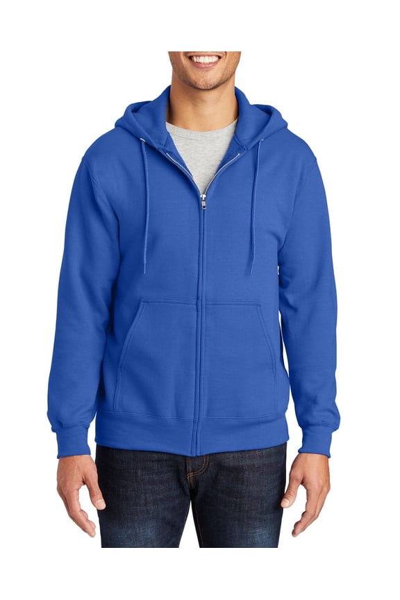 Essential Fleece Full Zip Hoodie 9 oz 50 Cotton 50 Polyester