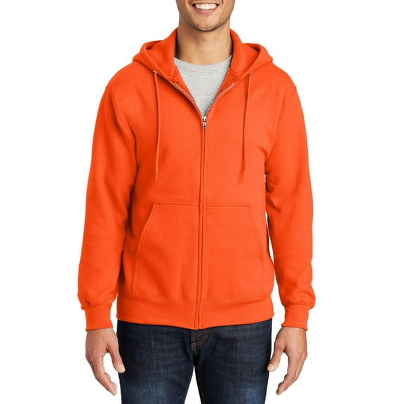 JustBlanks Essential Fleece Full Zip Hoodie 9 oz 50 Cotton 50 Polyester