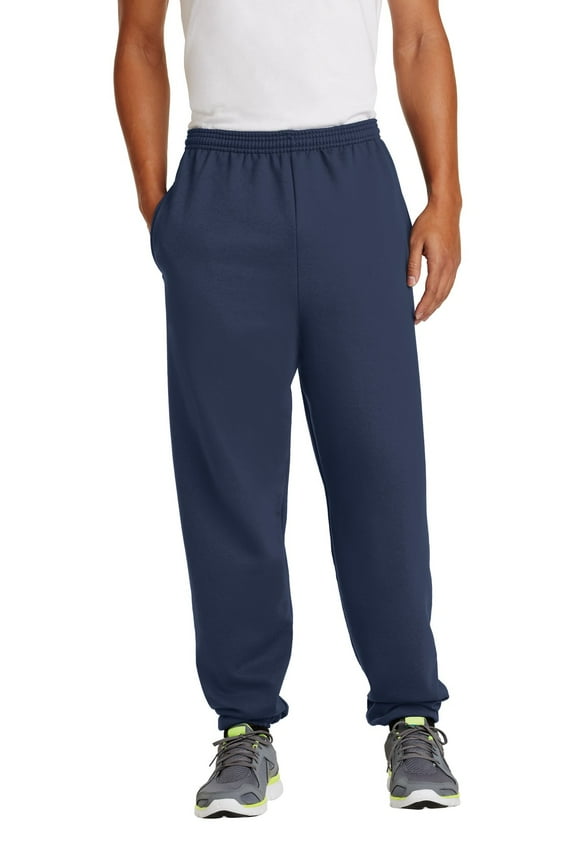 Just Blanks Essential Fleece Sweatpants with Pockets, Navy, L