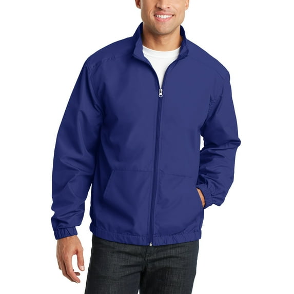 JustBlanks Mens Lightweight Full Zip Essential Jacket Polyester Water Resistant Windbreaker Style