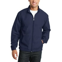 Just Blanks Essential Jacket Dyed To Match Zipper Elastic Cuffs And Hem, True Navy, 4XL