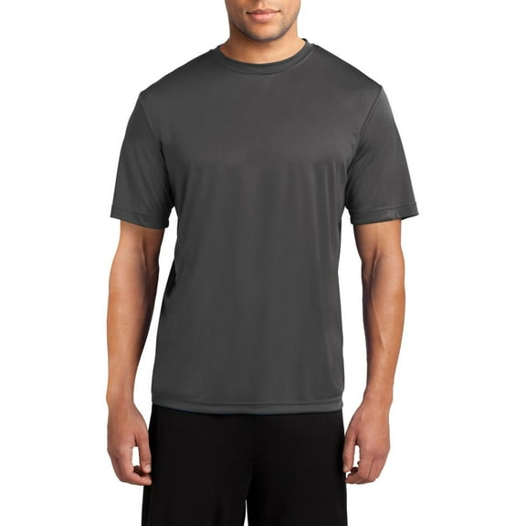JustBlanks Performance 100 Polyester Moisture Wicking T Shirt with Set In Sleeves Crew Neck