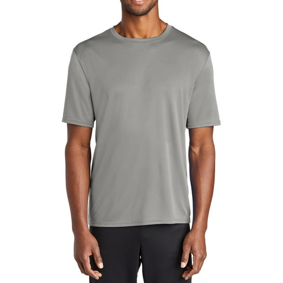 JustBlanks Performance 100 Polyester Moisture Wicking T Shirt with Set In Sleeves Crew Neck