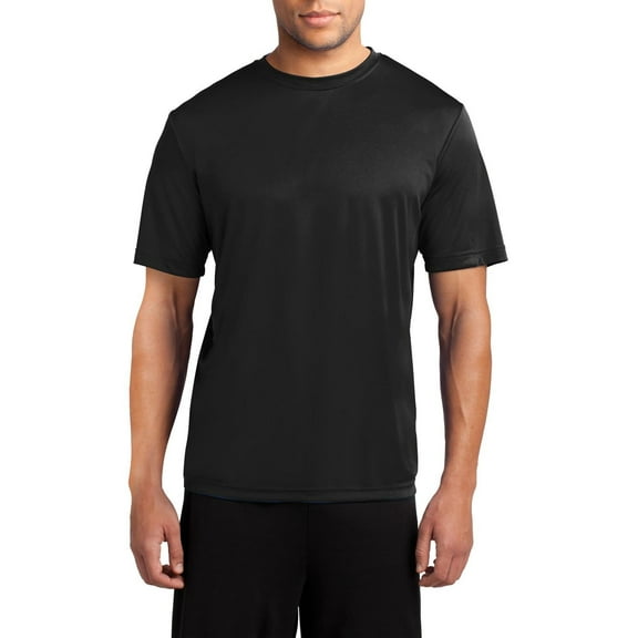 JustBlanks Performance 100 Polyester Moisture Wicking T Shirt with Set In Sleeves Crew Neck