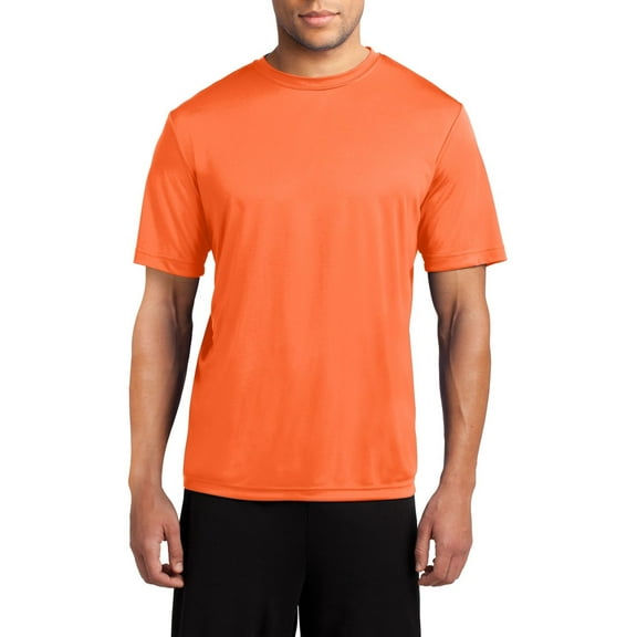 JustBlanks Performance 100 Polyester Moisture Wicking T Shirt with Set In Sleeves Crew Neck