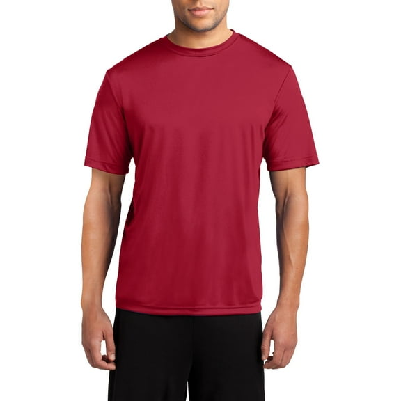 JustBlanks Performance 100 Polyester Moisture Wicking T Shirt with Set In Sleeves Crew Neck