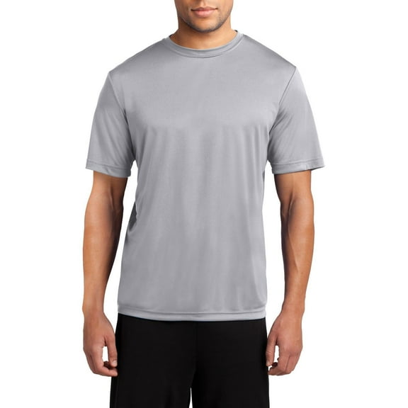 JustBlanks Performance 100 Polyester Moisture Wicking T Shirt with Set In Sleeves Crew Neck