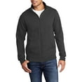 thumbnail image 1 of JustBlanks Full Zip Fleece Sweatshirt with Cadet Collar Side Pockets Long Sleeve Lightweight Outerwear, 1 of 1