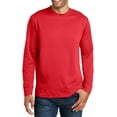thumbnail image 1 of JustBlanks Performance Fleece Crewneck Sweatshirt 100 Polyester Moisture Wicking Long Sleeve Pullover, 1 of 1