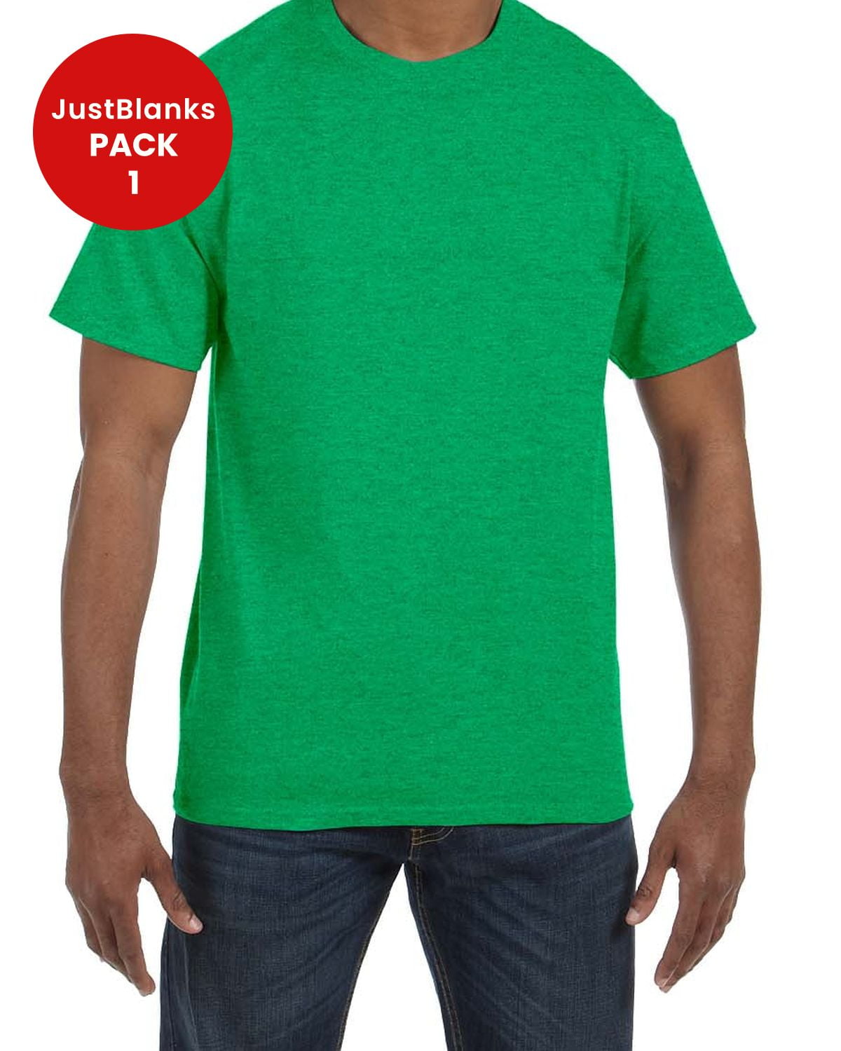 Gildan Men's Heavy Cotton T-Shirts, 2-Pack, Texas Orange, Size Large - Regular Fit Basic Tees