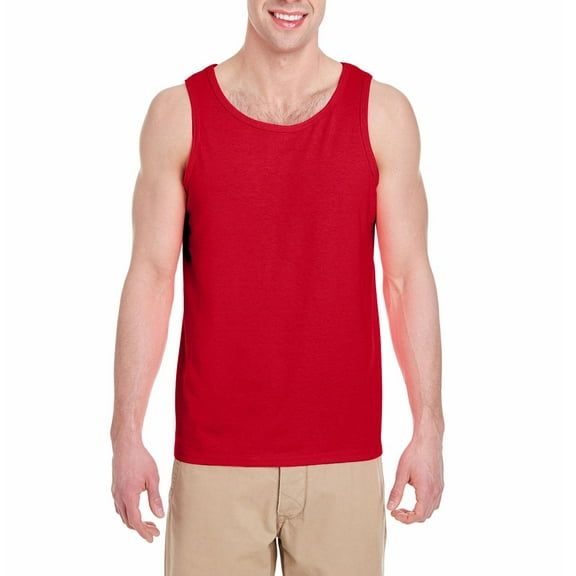 JustBlanks Heavy Cotton Tank Top Sleeveless with Classic Fit Ribbed Neckline