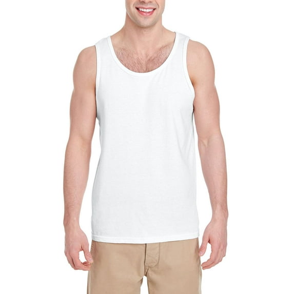 JustBlanks Heavy Cotton Tank Top Sleeveless with Classic Fit Ribbed Neckline