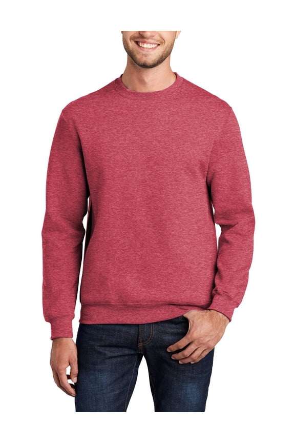 Just Blanks Heavyweight 50/50 Cotton-Poly T-Shirt for Durability & Custom Printing, Heather Red, 4XL