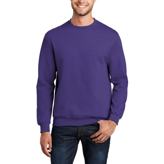 JustBlanks Core Fleece Crewneck Sweatshirt Ribbed Cuffs Waistband for a Snug Fit