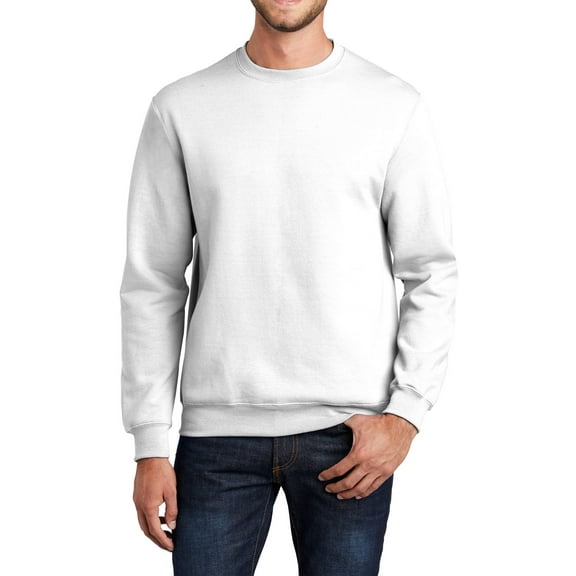 JustBlanks Core Fleece Crewneck Sweatshirt Ribbed Cuffs Waistband for a Snug Fit