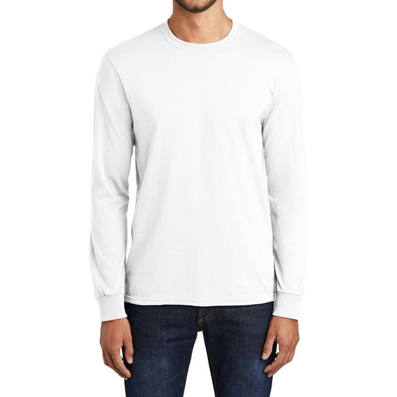Just Blanks Heavyweight Long Sleeve T-Shirt – Soft, Durable Cotton Tee for All Seasons, White, 6XL