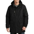 thumbnail image 1 of JustBlanks Mens Heavyweight Waterproof Parka with Quilted Lining Adjustable Hood Full Zip Front, 1 of 1