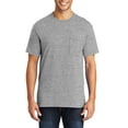 thumbnail image 1 of Just Blanks Heavyweight Pocket T-Shirt – Soft, Durable Cotton Tee with Classic Fit and Pocket, Athletic Heather, 4XLT, 1 of 1
