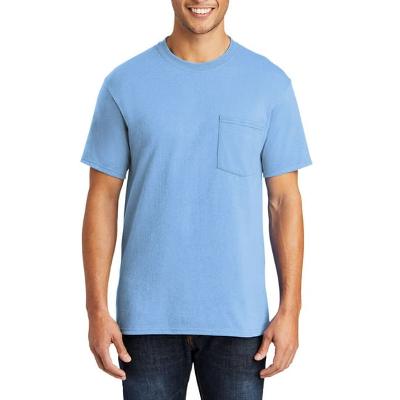 JustBlanks Tall Men Women Pocket T Shirt Soft Cotton Blend Everyday Comfort Fit