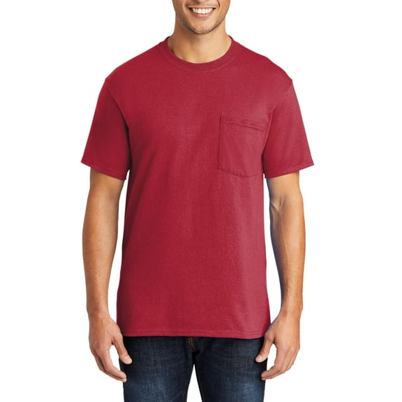 JustBlanks Tall Men Women Pocket T Shirt Soft Cotton Blend Everyday Comfort Fit