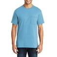 thumbnail image 1 of JustBlanks Core Blend Pocket T Shirt Rib Knit Collar Back Neck Tape Left Chest Pocket, 1 of 1