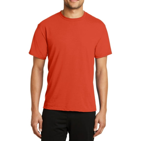 JustBlanks Performance Blend Polyester Cotton Moisture Wicking T Shirt