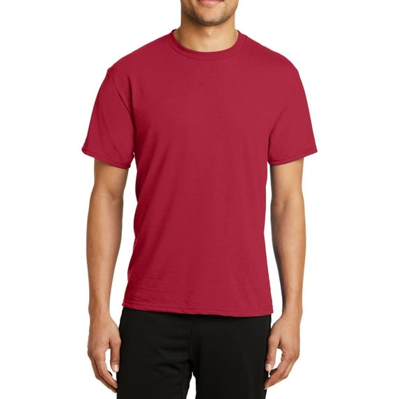 JustBlanks Performance Blend Polyester Cotton Moisture Wicking T Shirt