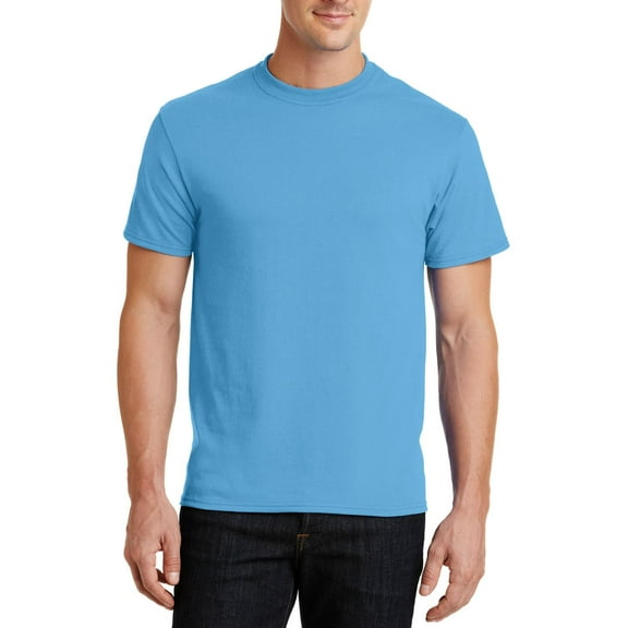 JustBlanks Core Blend Cotton Polyester Rib Knit Collar Short Sleeves T Shirt