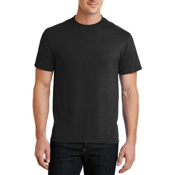 JustBlanks Core Blend Cotton Polyester Rib Knit Collar Short Sleeves T Shirt