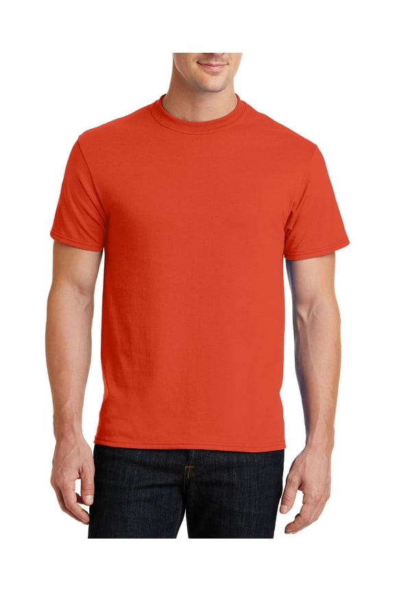 Just Blanks Heavyweight T-Shirt – Soft, Durable, Comfortable Cotton Tee for Everyday Wear, Orange, 5XL