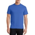 thumbnail image 1 of JustBlanks Core Blend Cotton Polyester Rib Knit Collar Short Sleeves T Shirt, 1 of 1