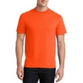 thumbnail image 1 of JustBlanks Core Blend Cotton Polyester Rib Knit Collar Short Sleeves T Shirt, 1 of 1