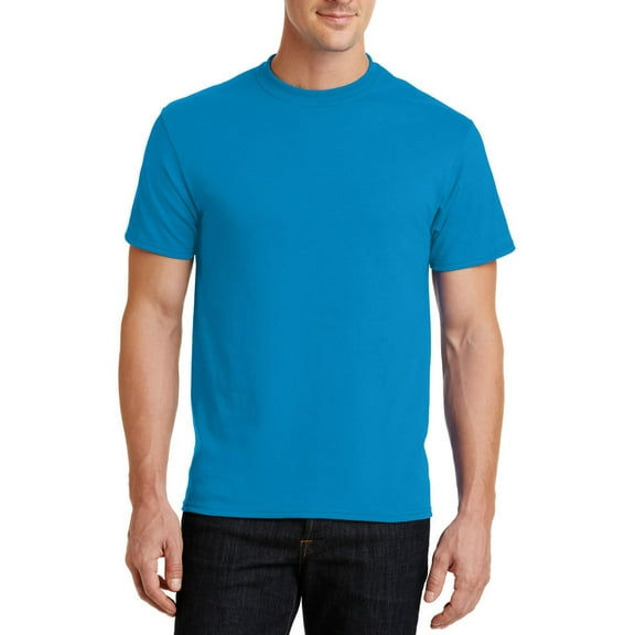 JustBlanks Core Blend Cotton Polyester Rib Knit Collar Short Sleeves T Shirt