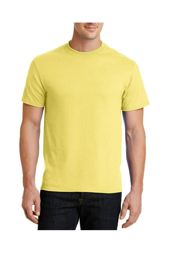 Core Blend Cotton Polyester Rib Knit Collar Short Sleeves T Shirt