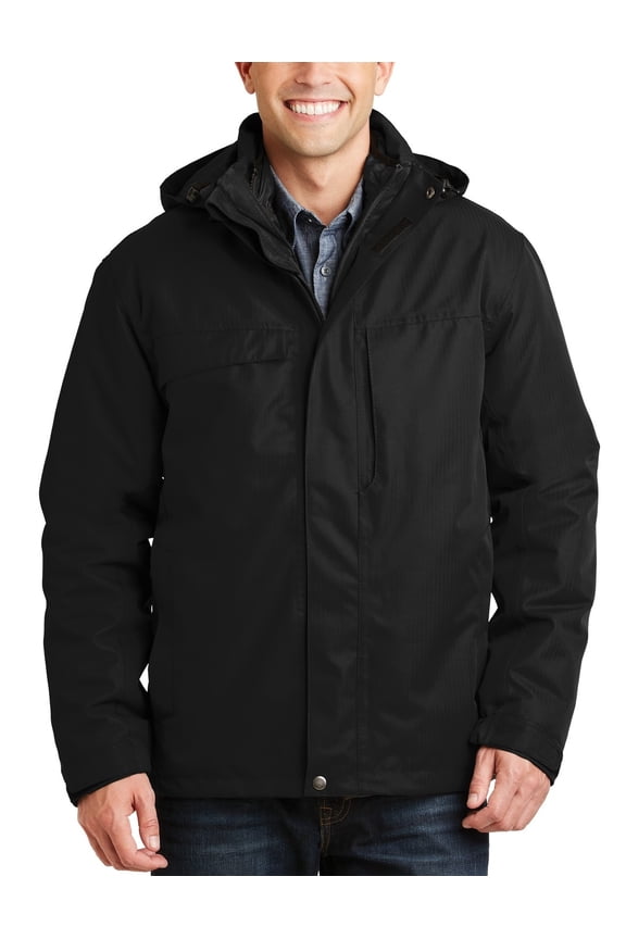 Herringbone 3 in 1 Parka with Removable Quilted Inner Jacket