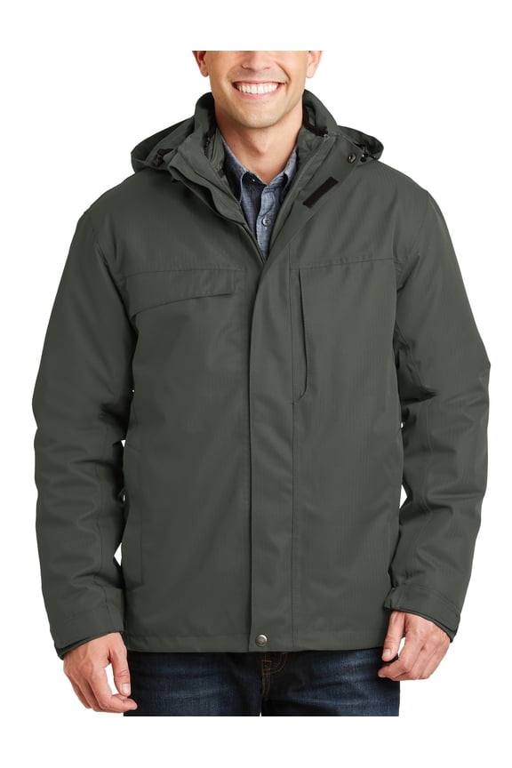 Herringbone 3 in 1 Parka with Removable Quilted Inner Jacket