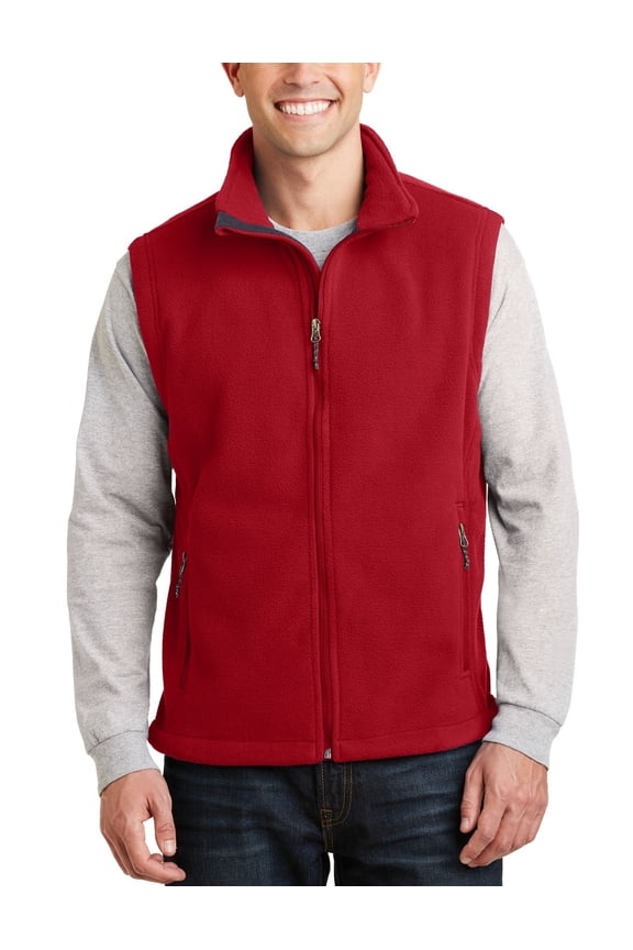 Value Fleece Vest Lightweight Polyester Full Zip Stand Up Collar Sleeveless