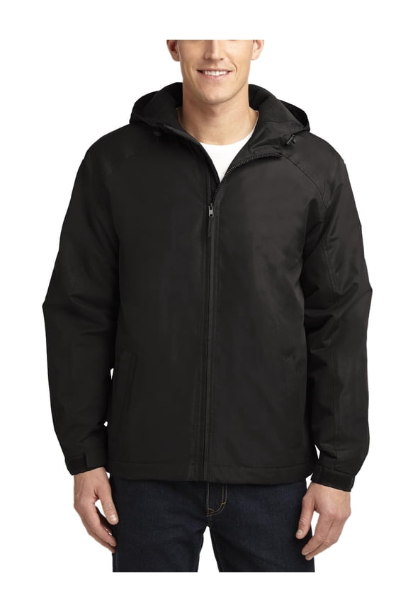Mens Hooded Charger Jacket with Fleece Lining Insulated Sleeves