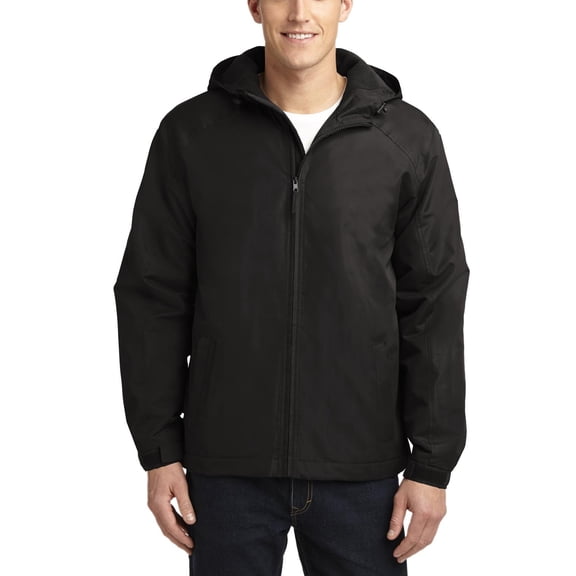 JustBlanks Mens Hooded Charger Jacket with Fleece Lining Insulated Sleeves