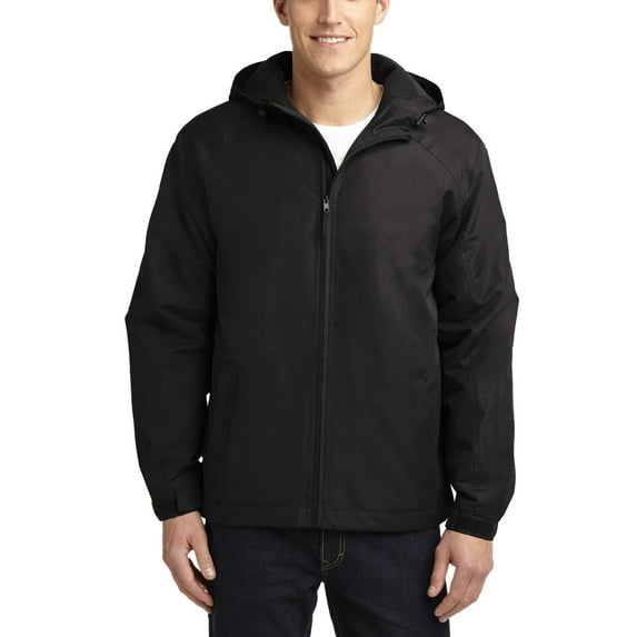 JustBlanks Mens Hooded Charger Jacket with Fleece Lining Insulated Sleeves