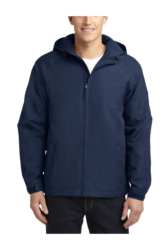 Mens Hooded Charger Jacket with Fleece Lining Insulated Sleeves