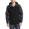 thumbnail image 1 of JustBlanks Mens Hooded Soft Shell Jacket with Water Resistant Finish Adjustable Drawcords, 1 of 1