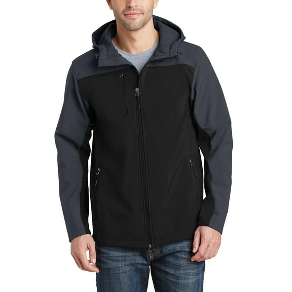JustBlanks Mens Hooded Soft Shell Jacket with Water Resistant Finish Adjustable Drawcords
