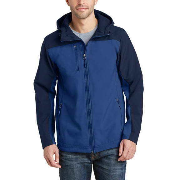 JustBlanks Mens Hooded Soft Shell Jacket with Water Resistant Finish Adjustable Drawcords
